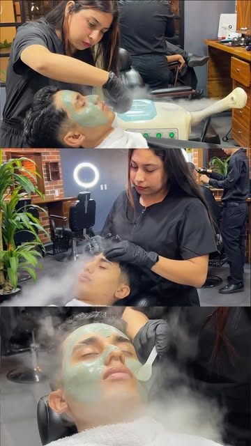 Limpieza facial con vapor y mascarilla